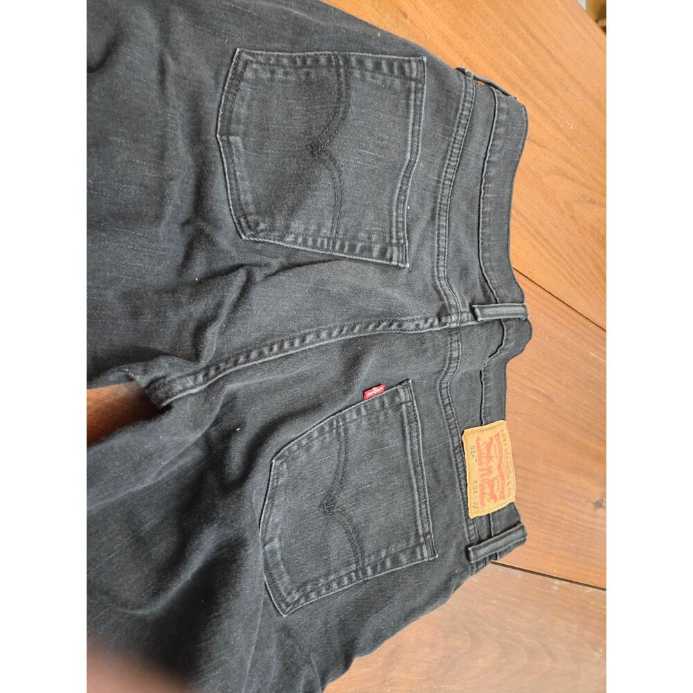 Levi's 514 Straight Fit Black Jeans Men's 34x32 Faded Black Denim - Picture 8 of 9